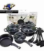 FACTORY wholesale 13 Pieces Black Cast Iron Kitchen Utensils Cooking Tools Non Stick Cookware Set With Pots And Pans Set And lid