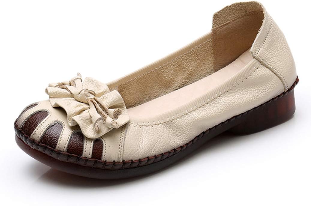 Round Toe Flat Shoes Women Solid Color Knitted Slip on Shoes Casual Breathable Ballet Flats WomenComfort Ladies Shoes