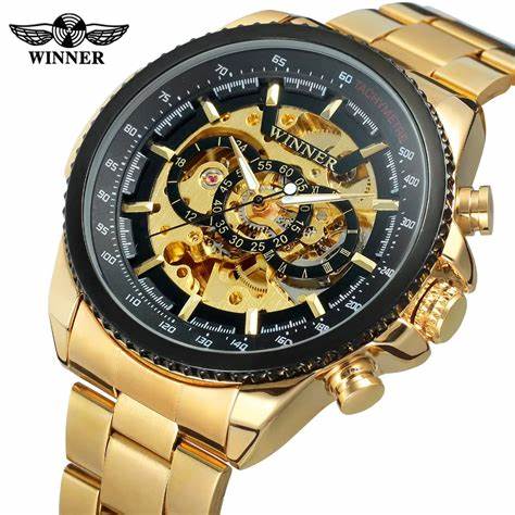 T-Winner GMT1192 Winner Forsining 8026 Watch Automatic Stainless Steel Watches Luxury Mechanical Waterproof Wristwatch Men's