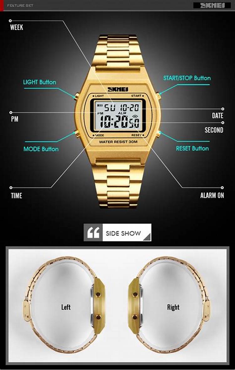 Sanda 2007 2020 New Men Digital Watch Set LED Luminous Waterproof Functional Sport Wrist Watches for Men