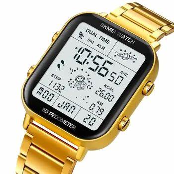 Disney Men's Mickey aLuxury Skmei 1888 Waterproof 3D Pedometer Calories Watch Week Display Stainless Steel Business Fashion Men sport Wristwatchnd Friends Button Down Shirt