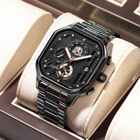 POEDAGAR 628 Luxury Casual Male Quartz Watch Fashion Chronograph Stainless Steel Waterproof Luminous Date Men's Watches For Gift